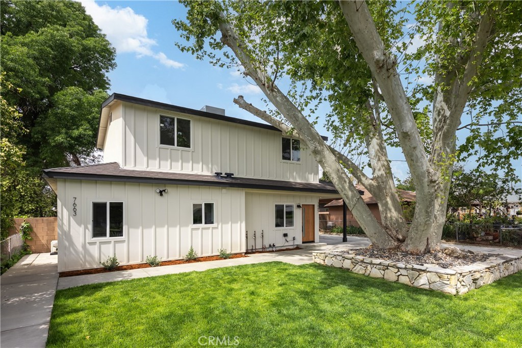 $100,000 price reduction!!’Discover this brand-new, sleek, and modern, gated multi-unit property located on a quiet street in Winnetka. A striking sycamore tree graces the front yard, adding charm to this exceptional investment opportunity. Offering great rental income potential, this property features three separate units, each thoughtfully designed with contemporary finishes , such as luxury plank vinyl flooring, quartz countertops, custom tiled bathrooms and recessed lighting. Each unit includes an oven range, microwave oven, dishwasher, refrigerator and stackable washer dryer
Main House – 3 bedrooms, 2 baths, approx. 1,341 sq. ft. The home has an attached covered patio and grassy yard with mature trees.
ADU – 3 bedrooms, 2 baths, approx. 999 sq. ft.
Junior ADU – 1 bedroom, 1 bath, approx. 370 sq. ft.
The outdoor space is just as inviting, with a covered patio and a lush grassy yard perfect for relaxation or entertaining. Whether you're looking for a strong income-producing property or a versatile living arrangement, this stunning residence delivers on both style and function.