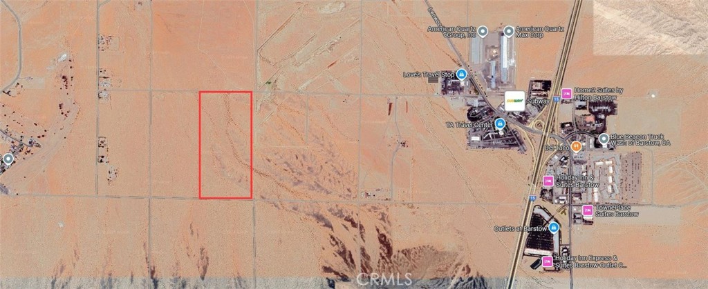 Large, flat 80 acre parcel located on the corners of Harmony Ave/Salamander and Green Desert Dr/Salamander. Tons of potential for growth and expansion in the area! Barstow, CA: a major hub on the BNSF Southern Transcon in San Bernardino County where the Needles, Mojave and Cajon subdivisions come together, and the location of Barstow Yard, will be the site of Barstow International Gateway, a $1.5 billion investment described as a “state-of-the-art master-planned integrated rail facility, and the first being developed by a Class I railroad.”