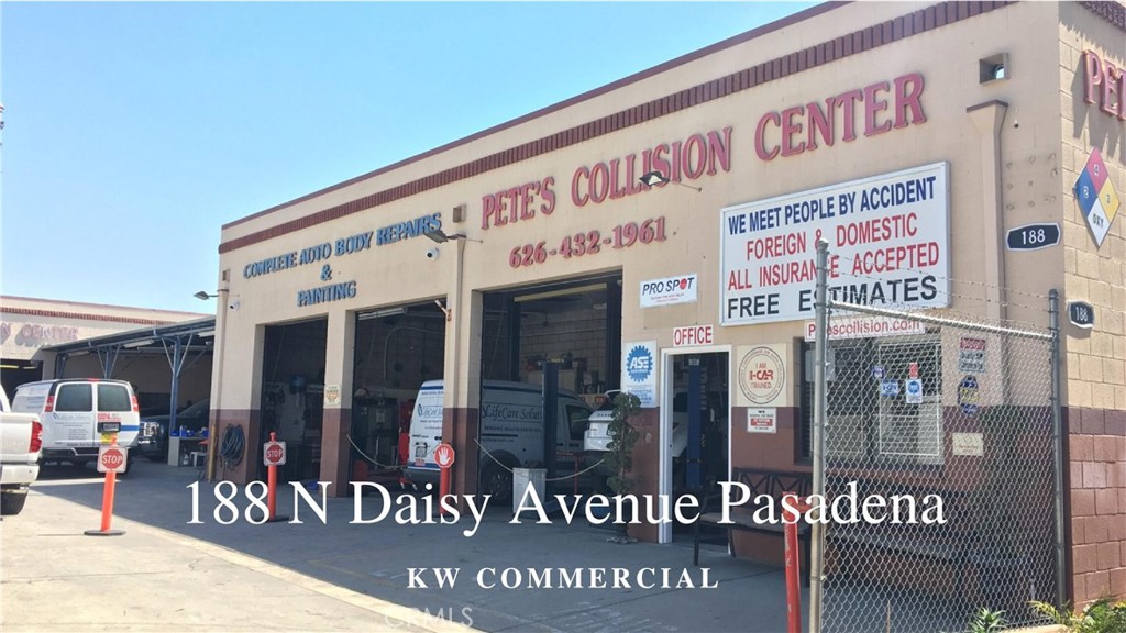 We are selling the following body shop. Pete's Collision Center is located at 188 N Daisy Ave, Pasadena, CA 091107.
Essentially it is a fully equipped turn-key shop and has a Grandfathered semi-down spray booth and a dedicated paint mixing room. It also has a Chief measuring system, Cellette bench, and ProSpot equipment, along with many other lifts, frame machines, and a total of 9 bays on a 7,700 sq ft lot.
The owner appraised the property and the business and has an assumable $2,130,000 loan from the SBA. All the equipment has been paid off and would be included in the sale.
Thus you can either buy only the shop and sign a long-term triple net lease, or assume the loan and buy both the land and the shop.