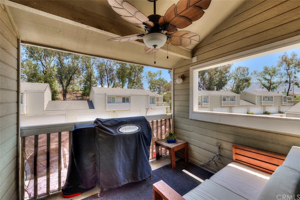 Highly desirable 3 bedroom/2 bath upper level condo in the Yorba Linda Villages complex. Features open floor plan, cozy living room w/ fireplace and cathedral ceiling, private covered patio, individual laundry room, master bedroom w/ full-wall closet and private bath, spacious 2-car detached garage with ample room for storage just steps from the front door. Numerous association amenities include pool, spa, clubhouse, playground and green belts. Terrific neighborhood; excellent Placentia-Linda school district; easy frwy access; just minutes from great shopping and dining. This is a wonderful home in a prime Yorba Linda location.