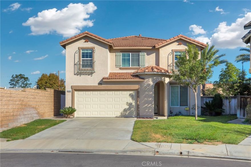 Beautiful single family home located in the sought after gated community of Century Villas in Garden Grove. Built in 2004, the property features 4 bedrooms plus loft with one bedroom downstairs which can be turned into a home office. As you walk in, you will be greeted with the cozy living room and dining room. Separate family area with fireplace adjoining large kitchen and nook. Enjoy the remodeled gourmet kitchen with island, perfect to host any family gatherings. The loft upstairs offers another functional space which can be used as a second family room or office. You will be amazed by the large master suite with walk-in closet, jacuzzi tub in the bathroom and additional built-in shelving system. House is light and bright with lots of windows overlooking gorgeous yard. Walking distance to plenty of shopping including Costco, restaurants, and close to freeway access. Convenience and luxury combined!