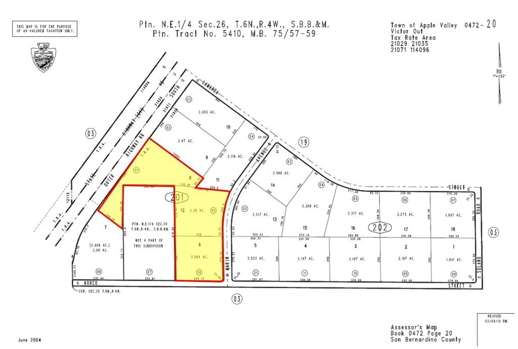 ±7 contiguous acres of unimproved freeway commercial land for sale with on Frontage Rd in Apple Valley; APNs: 0472-201-01, 05, 06. Three parcels all zoned Regional Commercial (R-C) with immediate exposure to northbound Interstate 15. The parcels also lie with Apple Valley’s eCommerce Fulfillment and Distribution Center Overlay and will permit for these industrial oriented activities. Major development projects are taking place nearby including: Love’s Travel Center and 2 million sq ft of entitled industrial development within a half-mile, as well as the station for Brightline West’s Victor Valley Station, only 4 miles from site. Brightline West has broken ground on their high-speed rail line, with terminuses in Las Vegas and Rancho Cucamonga. The 218-mile passenger rail will reach top speeds of 200 mph, completing it’s line of travel within 2 hours and ten minutes, more than twice the normal drive time. This project is expected to be operational in 2028, with stops in Apple Valley and Hesperia, enhancing connectivity between the High Desert, Las Vegas, and the San Gabriel Valley. Buyer to verify all information contained herein. Agent and their representatives are not responsible for the accuracy of these claims.