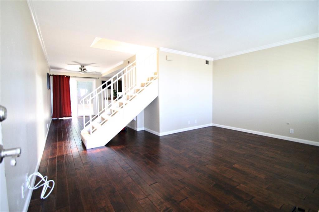 Lovely upgraded town home in great area. 2 story. Large open Kitchen beautifully upgraded with granite countertops, flows out to a private and fully fenced large patio garden area with palm tree landscaping. Master is large size with oversized "Jack & Jill" bathroom. Plenty of storage and walk-in closets. New painting throughout, plantation shutters in living room, single-car garage (detached) and one additional parking space. Beautiful hardwood floors on the first level, with plush carpet on the 2nd. Neighborhoods: Clairemont Mesa Equipment: Range/Oven Other Fees: 0 Sewer: Sewer Connected Topography: LL