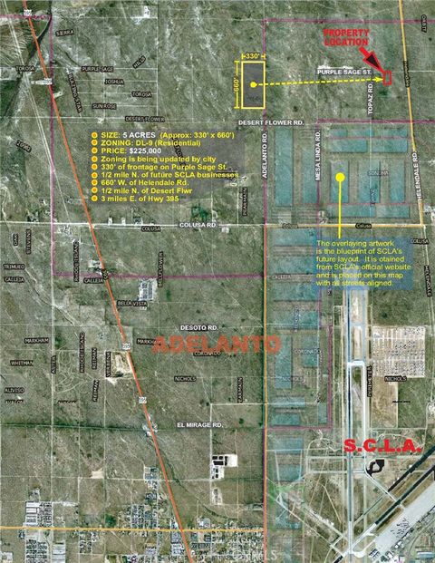 Photo of 0 Colusa & Koala Avenue, Adelanto, CA 92301 (MLS # TR25035363)