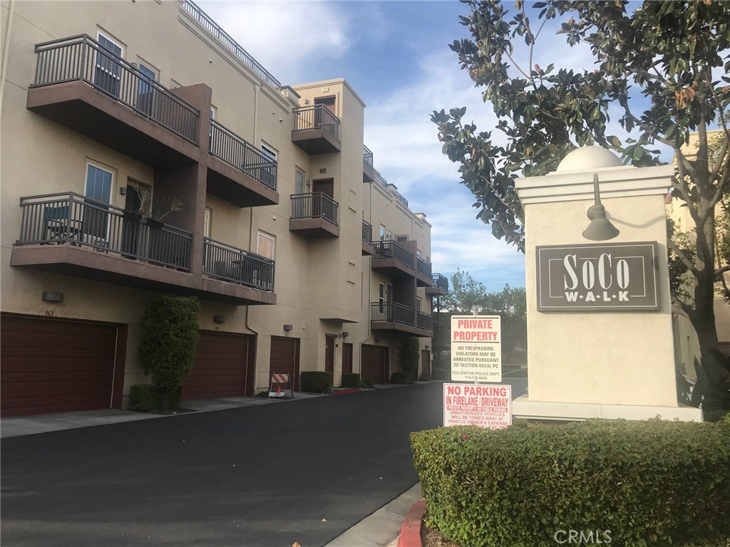 ***BACK ON THE MARKET no fault of the seller*** WELCOME TO SOCO DISTRICT URBAN LIVING WHICH OFFERS COMMUNITY WALKABILITY TO FULLERTON DOWNTOWN RESTAURANTS, STORES, BANKS, SANTA FE TRAIN STATION AND FARMERS MARKET ! LOCATED IN NORTH ORANGE COUNTY, 3.3 MILES FROM CALIFORNIA STATE UNIVERSITY FULLERTON, 1.6 MILES FROM FULLERTON COLLEGE, AND 2.9 MILES FROM TROY HIGH SCHOOL. BUILT IN 2006 BY THE REPUTABLE OLSON BUILDERS, THIS 2 LEVEL CONDOMINIUM OFFERS A LIFE FREE OF MAINTENANCE CHORES ! AS YOU ENTER THE GROUND LEVEL, YOU WILL BE GREETED BY TOWERING CEILINGS, ATTACHED TWO CAR GARAGE, A LARGE BEDROOM SUITE WITH A FULL BATH. GO UPSTAIRS TO A VERY SPACIOUS LOFT WITH BEAUTIFUL DARK HARDWOOD FLOORING, DOUBLE PANED WINDOWS, AND RECESSED LIGHTS. THIS LARGE SPACE COULD BE USED AS AN OFFICE WITH A BEDROOM AND A FULL BATH. THE MODERN KITCHEN OPENS TO THE LIVING ROOM AND DINING AREAS. DO YOU WORK IN LOS ANGELES OR SAN DIEGO? STROLL TO SANTA FE DEPOT STATION FOR AMTRAK AND METRO LINK TRAIN RIDE FROM FULLERTON ! TO LEARN MORE ABOUT THE SOCO (SOUTH OF COMMONWEALTH) DISTRICT VISIT THE FULLERTON CITY'S DOWNTOWN WEBSITE.