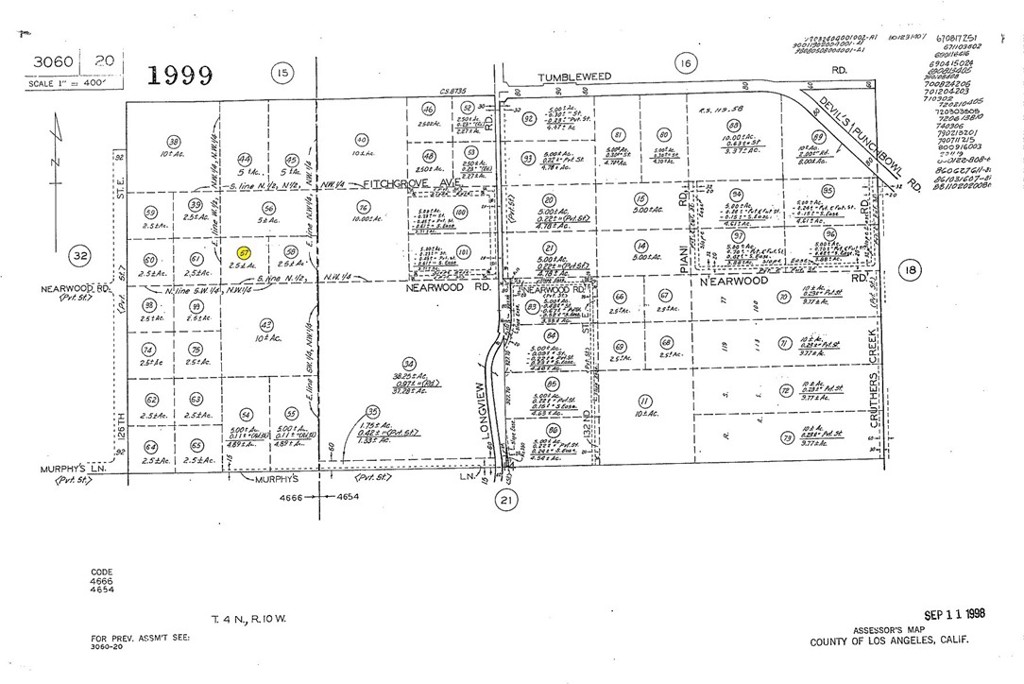 Beautiful area of Juniper Hills. Very near Devil's Punchbowl. Just west of Longview Rd makes easy access to Littlerock, 138 Hwy close by for easy commuting. Buy 1 or Buy 2 ! Side by side 2.5 ac each.