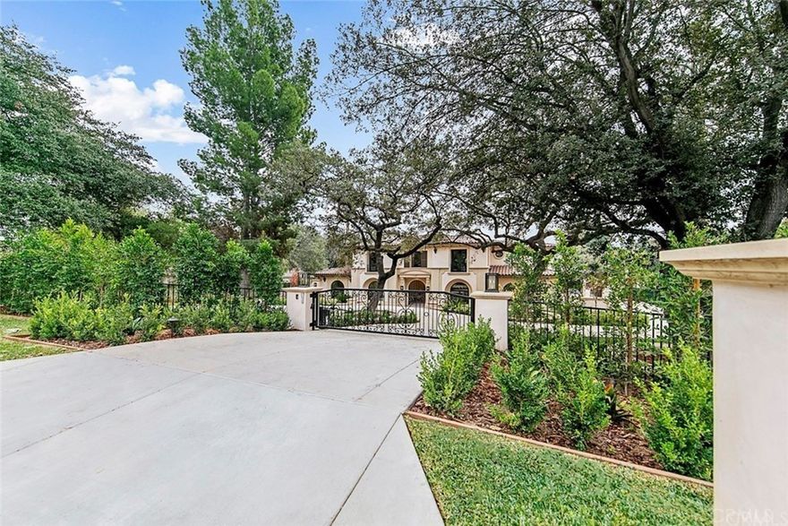 Brand New custom built Mediterranean Villa located in Arcadia. 5 Minutes driving to Santa Anita Race Track, The Arboretum Botanicals Garden, Westfield Shopping Mall, and Santa Anita Golf course. The property used high-end materials, total 8,461 sqft luxury home features 6 bedrooms and 7.5 bathrooms. An office with full wood panel built-ins which is perfect for working from home.  The property also features kitchenette, a movie theater with surround sound entertainment and 3D multi-functional projector, an elevator, smart home with AC controls, 6 car garage, downstairs Jr Master Bedroom Suite.  On the second floor, the Grand Master Suite is a sanctuary on its own; it comes with a steam shower, a huge walk-in closet, and Italian marble throughout including a balcony that oversees the peaceful backyard. The landscape throughout the house is surrounded by mature trees, including two palm trees guarding a one-of-a-kind custom pool and circular driveway. The backyard is set up with a build BBQ area, a spa, and a pool with several lounge areas that is entertainers' dream. A pool house / game room at backyard is great for entertaining your guests. There are many more features that fit and beyond your need. Live in your own paradise!