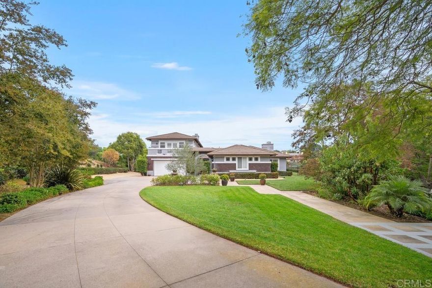 STUNNING HOME IN EXCLUSIVE BROOK HILLS ESTATES  This magnificent property offers over 2 acres of beautifully landscaped grounds, providing a serene & private retreat. Designed to live like a single-story home, the property also boasts guest quarters, office or an additional primary suite upstairs, complete with it's own bonus/living room, bedroom & full bath. Thoughtfully designed layout with secondary en-suite bedrooms located in their own private wing, ensuring comfort & privacy. The luxurious primary suite is a true retreat, featuring soaring ceilings & ample space, creating a peaceful escape at the end of the day. The gourmet kitchen is a chef's dream, equipped with high-end appliances, including a built-in refrigerator, double ovens & a 6 burner Thermador stove with griddle. 3 sets of French doors open to an expansive backyard, perfect for hosting large gatherings or enjoying quiet moments in your private oasis. This home offers two 2 car attached garages (4 car) & has been meticulously maintained.