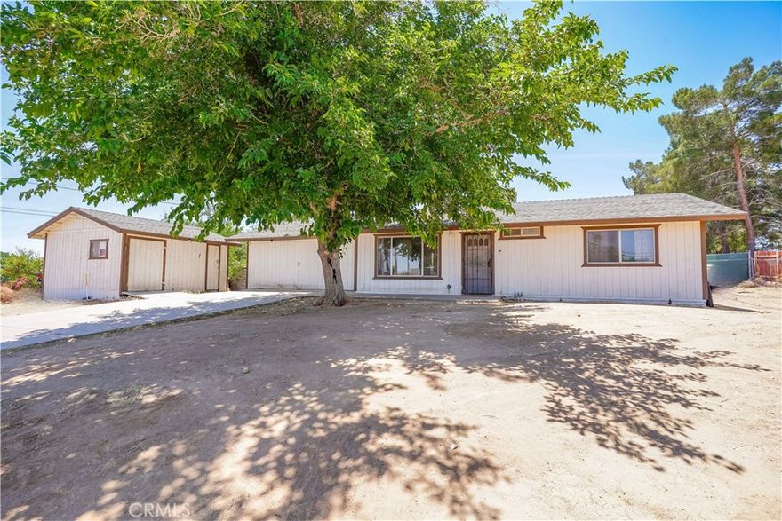 Welcome to this beautiful Hesperia home, nestled in a quiet desirable neighborhood! This home features 2 bedrooms, 2 bathrooms and a big lot! The deep driveway gives you lots of room and privacy! The mature tree in the front yard gives you plenty of shade to enjoy those summer afternoon BBQs! Inside you will be greeted by updated flooring, an updated kitchen with lots of counter space. Enjoy cozy movie nights with the gas fireplace. Both bathrooms have been updated with tile showers. There is also a room that you can use as a game room or den! Also included is the shed which has electricity! Centrally located to schools, shopping, and HWY 15 don't miss out on this home!