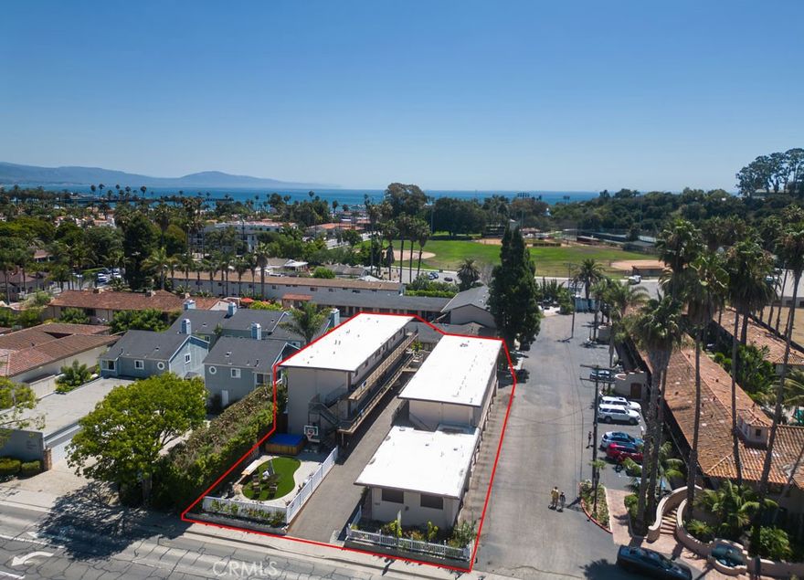 Twilight Apartments is a well-located multi-family property in Santa Barbara's West Beach area, close to Santa Barbara Harbor, West Beach, Santa Barbara City College, Pershing Park, and all that Santa Barbara's waterfront has to offer. Property consists of (1) 2Bed/1Bath, (6) 1Bed/1Bath, and (12) Studios, for a total of 19 units in 2 buildings. Property was originally built in 1962 and has a Certificate of Occupancy as apartments. All utilities are master metered. Studio apartments have compact kitchenettes. There are 19 tuck-under parking spaces and a common area laundry room.  Income and GRM shown are proforma