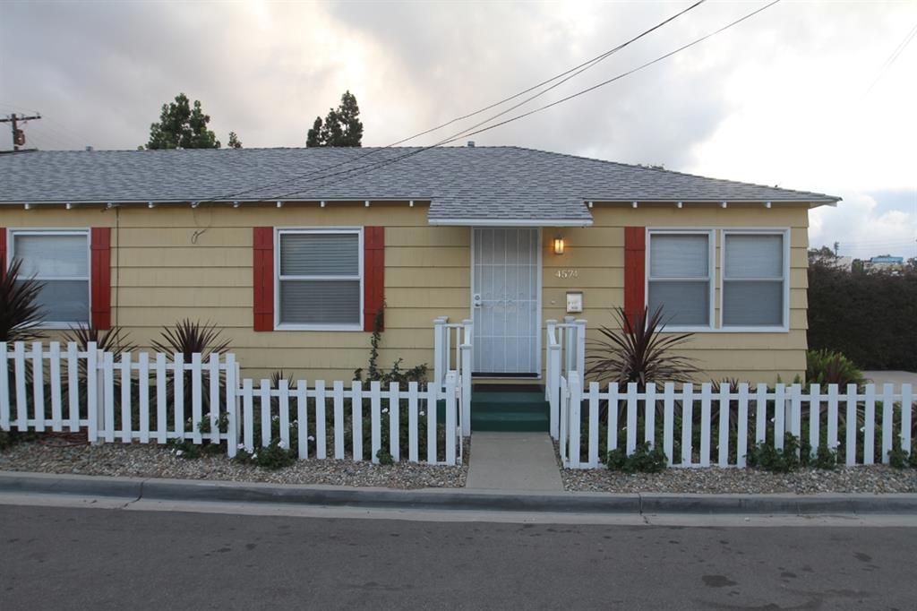 COMPLETELY remodeled 2 Br/1 BA. Beautiful hardwood floors, bright and open, indoor washer and dryer with pantry or storage area, additional closet & cabinets n the hall way, property has fenced front and back yard. THIS IS A MUST SEE! Drive by and call for a viewing. Available now! There is a shared detached 2 car garage with a large attached enclosed shed in the back, in addition to an RV slab included. Great back yard with patio area with garden beds. Located 2 blocks to La Mesa Village. PLS See Video. Neighborhoods: La Mesa
