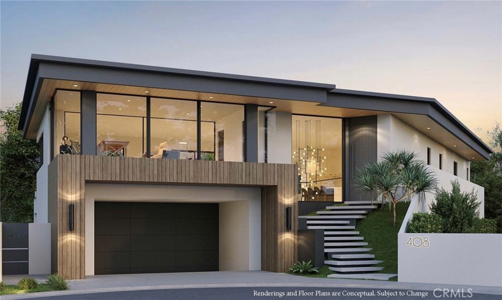 Immerse yourself in the serene luxury of your Custom ocean-view retreat in the prestigious community of Corona Highlands. This exceptional new construction, a collaborative masterpiece by the award-winning luxury builder Nicholson Companies and acclaimed architect Mark Teale, is set to be completed early 2026. This expansive residence of nearly 6,296 square feet maximizes incredible ocean and canyon views. This rare prime view parcel is situated at the end of a secluded and elevated cul de sac offering inordinate space and privacy. Massive glass doors off the main living and dining spaces open to breathtaking views and flows to the outdoor retreat complete with wrap around deck and sparkling pool and spa. A gourmet kitchen with hand-crafted cabinetry, top-of-the-line Miele professional appliance package, large pantry and beautiful oversized center island opens to the outdoors and more spectacular views. The master suite includes a warming fireplace, large walk-in closet, luxurious stand-alone tub and again, more unobstructed ocean and canyon views. Plus, an additional guest bedroom suite, spacious office, living room with linear fireplace and powder room round out this floor. An elevator whisks you down to the lower level showcasing an impressive media and game room, large laundry with adjacent powder room, private gym complete with sauna, stunning bar, two large bedroom suites with walk in closets, a walk out deck and a three-car garage. This 4 bedroom, 4 full and 2 half bath home fuses the best of traditional beach living with sophisticated modern elegance. Minutes away from SNA airport, freeways, Fashion Island, South Coast Plaza, and all the charming boutiques, world-class restaurants & shopping Corona del Mar has to offer. Welcome to your new sanctuary by the sea. All renderings and floorplans are conceptual only and subject to change. View photos are approximate.