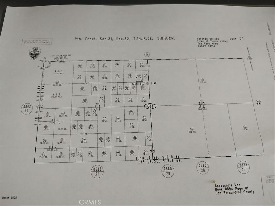10 ACRES IN PIONEERTOWN . NEXT TO WILDLIFE CONSERVANCY. REMOTE MAY NEED TO HIKE INTO OR ATV OR HORSE BACK, 4WHEEL DRIVE. COUNTY ADVISE CAN MINE FOR GOLD . PLEASE CHECK WITH SBCOUNTY BUILDING AS TO USES. HAPPY TRAILS .
