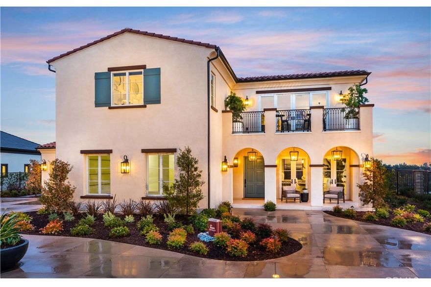 New MODEL HOME with fabulous City Lights, Sunset and Canyon Views on a cul-de-sac location within the gated community of Saddle Crest.  Price included pool, landscaping, folding glass doors, elevator and designer selected flooring, countertops, wall treatments and more. Entered for comparable purposes only

Pictures are of model home