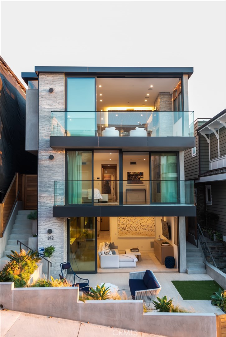 This breathtaking completely furnished TURNKEY Manhattan Beach home, 212 16th Street, is truly a premier walk street location. Built by Silicon Bay Development in 2019 with luxury design, architectural precision, high-quality finishes, 3-stop elevator, and top of the line appliances. This warm Modern masterpiece boasts white water ocean views from the open-concept top floor as every detail comes together. Finishes Include: Interior and Exterior Peterson Brick imported from Denmark, French White Oak Flooring and Cabinetry, Cream Limestone flooring extends to the walk street patio, 2 Peterson Brick Fireplaces, La Cantina floor-to-ceiling multi-slide doors on all balconies. Appliances: high-end Miele appliances in the gourmet kitchen, 4 dishwashers, 2 U-Line Beverage Centers, Sub-Zero full height Wine Tower. Technology: Crestron Home Automation, Custom Lutron Automated blinds, 5 large screen Sony TVs, Security System with 5 cameras. Noelle Interiors Furnishings included.