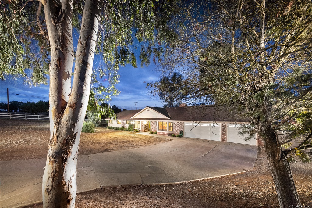 GOT HORSES? We have the 2.37 Flat Acres, 100'x180 Riding Arena, 3 Corrals with Cover/Shed/Tack Room/Grooming area and Wash Rack and multiple access gates for trailers, RV etc. Single level ranch home has remodeled kitchen/Cherry Cabinets/SS Appliances/Granite Counters and center island. Kitchen has breakfast nook and opens to family room. Great room has grand two way fireplace with timeless brick face, LR featuress bay window and vaulted ceilings. Garage has workshop area and attached bonus storage area. Country setting brings a Horse Lovers dream to a reality. Relax on your patio after a nice afternoon of riding or training your horse, close by are the wash racks, feed storage area and tack room. Looking to ride in the area so many trails to enjoy, great access for horse trailers, load up and head out for the day to some of the many riding areas. This single level home has a great family layout, from the moment you enter through the front door you will see the stunning two way fireplace detailed with timeless brick this fireplace will not only warm your heart but warm most of the home. More than spacious layout, living room has soaring vaulted ceilings and cozy bay window no better place to relax by the fire. Kitchen has been beautifully upgraded with cherry cabinets, stainless steel appliances and granite counters. Feeding an ARMY well our walk in pantry will be your new best friend (now you can store multiples of everything) and why not? Large Interior laundry is right off the kitchen great spot for everyone to pick up their clean laundry. Owners have installed septic risers, property is totally fenced. COME ON OUT AND SEE THIS GREAT PROPERTY. Neighborhoods: Rural Valley Center Equipment: Garage Door Opener Other Fees: 0 Sewer: Septic Installed Topography: LL