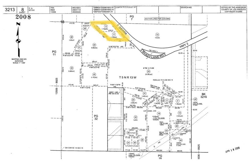 Double lot on Sierra Highway 3213-008-011 & 2313-008-012. Total sqft. is 148,169. Located across 8111 Sierra Highway.