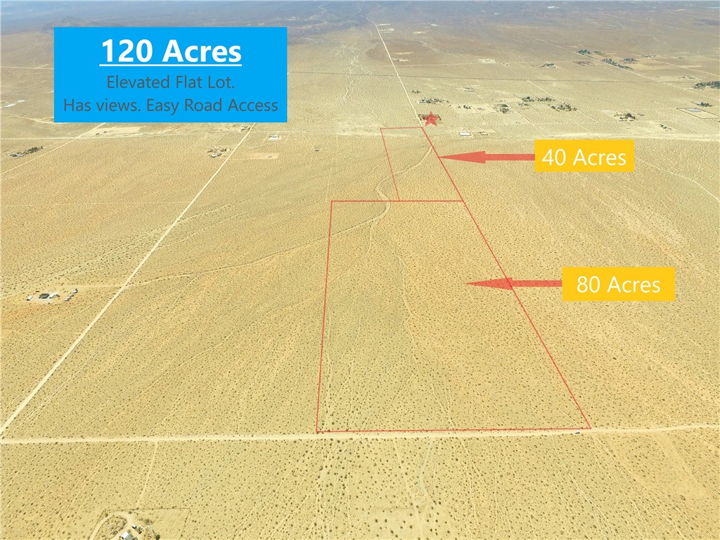 •••BACK ON THE MARKET••• Seller ready to sell now! ***DRIVING DIRECTIONS: USE ADDRESS: 10424 Santa Fe Fire, Lucerne Valley, Ca ***AVAILABLE MOJAVE LAND PORTFOLIO CONTAINING 2 PARCELS OF FLAT AND VIEW LAND TOTALLING 120 ACRES WITH POWER*** (APN: 0449-541-14 IS 80 ACRES AND APN:0449-541-31 IS 40 ACRES) IN LUCERNE VALLEY, CA. VALLEY AND CITY VIEWS. PRIME ACCESS TO LAND VIA OLD WOMAN SPRINGS RD WHICH IS ONLY 0.7 MILES FROM THE SUBJECT LOT. CAN BE ACCESS THRU SEVERAL STREETS. BOTH LOTS ARE TOGETHER (ONE BEHIND THE OTHER) LOTS GO FROM EAST END RD ALL THE WAY TO RABITT SPRINGS RD. THIS IS ONE OF THE BEST LAND PORTFOLIOS IN THE AREA. LAND IS RAW, THERE ARE NO UTILITIES ON SITE, BUT ALL NEAR BY. ALL DEVELOPMENT INQUIRIES SHOULD BE DIRECTED WITH THE COUNTY OF SAN BERNARDINO. ZONING IS "RL" (RURAL LIVING AND INCLUDES SEVERAL RESIDENTIAL, COMERCIAL AND INDUSTRIAL USES) POWER POLE PRESENT AT PROPERTY (BUYER TO VERIFY) Lot also available for RENT/LEASE