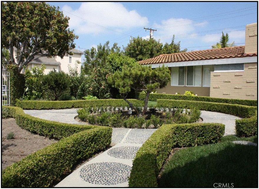 Impeccably maintained pool home on a corner lot, quiet location.  One story with large living room and fireplace, vaulted ceiling.  Dining area.  Family room/kitchen combination. Master suite bath is highly upgraded with marble throughout, walk-in luxury shower and roman tub.  Heated floor.  Double sinks. 2 bedrooms are on one side of the house and the master on the other.  Kitchen has been well maintained but original design.  Newer appliances, built-in desk.   Lovely yard with pool, spa and built-in gas BBQ.  Some yard too.  Air conditioning.  Alarm system. Double garage.  Fridg, washer and dryer included.