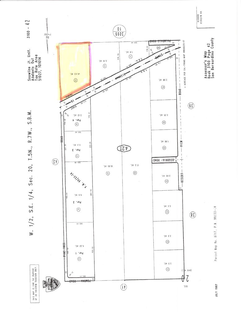 GREAT PIECE OF LAND TO HAVE A WEEKEND WARRIOR BRING YOU TOYS AND ENJOY YOUR TIME ALONE ON THIS 4.43 ACRES PIECE OF DESERT LAND BBUILD YOUR DREAM HOME HERE... Latitude 34.499825 longitude -117.630726