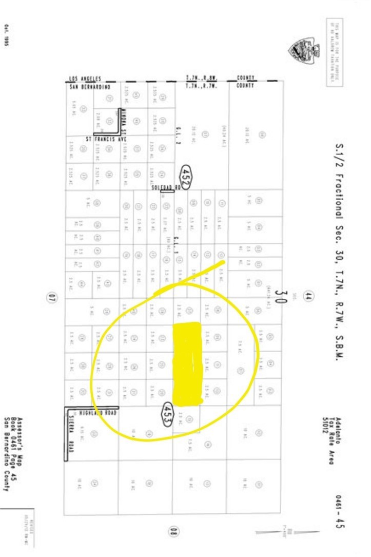 3 LOTS side by side. Total of 7 plus acres.