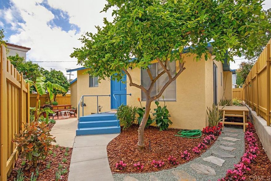 SHORT TERM FURNISHED VACATION RENTAL ONLY..Charming 2 bedroom 2 bath Cottage home on Coronado Island. This home has a beautiful yard all set up for the perfect family BBQ's. Inside you will find everything you need to make your island vacation comfortable and relaxing. Home has been furnished with new ceiling fans, a well-stocked kitchen, and new towels and linens. Just blocks away from everything Coronado has to offer, this unit is the perfect place to call home while you are away from yours. Unit also has secure parking behind a gate. [Supplement]: You will need to climb about 3-5 stairs to get into the home. PRICE RANGES FROM $3700-$5500 DEPENDING ON MONTH