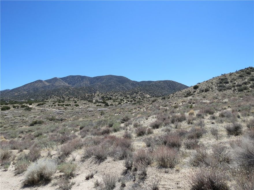 25 acres available in desirable Juniper Hills located in the southeast Antelope Valley.  360 degree views of the valley and the San Gabriel Mountains.  Direct access to the National Forest via Alimony Truck Trail with great hiking and/or horse trails.  The acreage includes three parcels-3059-015-046, 047 and 078.  Located on paved road frontage.  Must see to fully appreciate.
