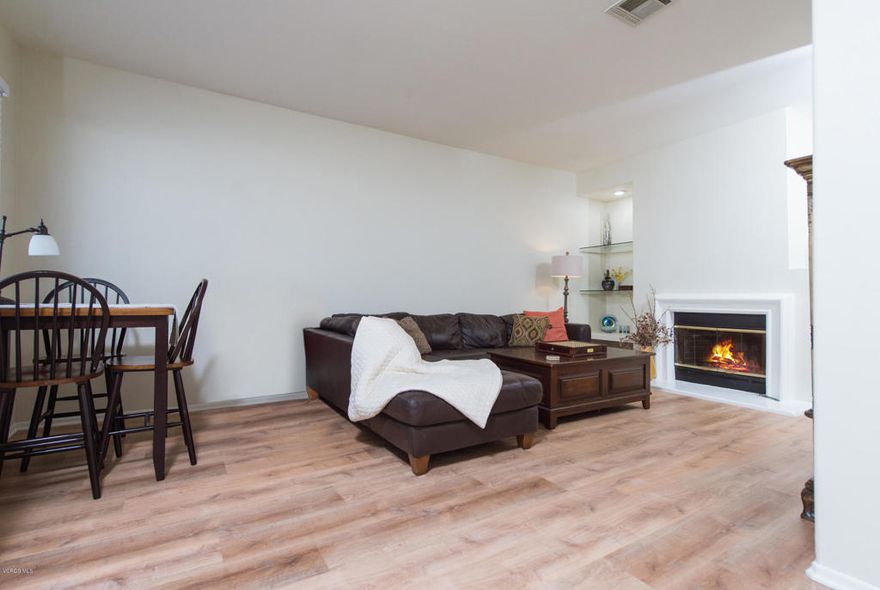 Welcome to this lovely 3 bedroom, 3 baths, 1,657 square foot home located in the highly desirable Palm Colony Community in the City of Camarillo. When entering you will find a bright and open dining room adjacent to the living room featuring a gas fireplace along with new paint and flooring done. The chef in the family will truly appreciate the abundance of cabinets, granite countertops, and stainless appliances. Rooms are generously sized; master bedroom has its own gas fireplace, walk-in closet and private bathroom with tile flooring, large tub, and a beautiful upgraded stone shower. Private front yard for family gatherings and gardening. Resort-Like Community features a club house with pool, spa, tennis courts, racquetball court, security gated complex & R.V. parking available. Hurry, you do not want to miss this one!