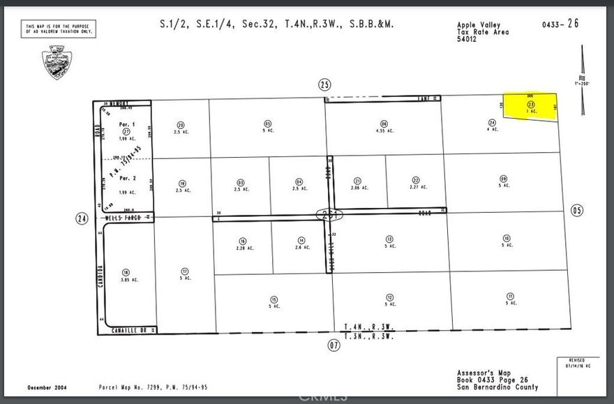 High up on the hill at the end of Memory Ln. Close to electric with a few neighbors close by. 603.7 ac of Government land on east side of property. Great area for hiking and exploring nature.

Natural Drainage Course runs through property. Memory Lane almost touches northwest corner of subject property.

GPS Coordinates: 34.387893,-117.207155