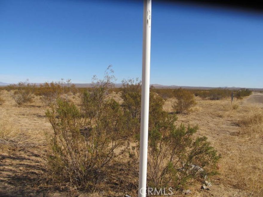 TRUST SALE !!!!   VACANT LAND AVAILIABLE THIS IS 1 OF 7 LOTS AVAILIBLE FOR A TOTAL OF ABOUT 140 ACRES. GREAT FOR A SOLAR FARM OR A MASSIVE RANCH YOUR CHOICE COME AND GETIT !! THIS WOULD BE A GREAT INVESTMENT FOR THE FUTURE ...

Latitude 35.18346 Longitude -117.754116