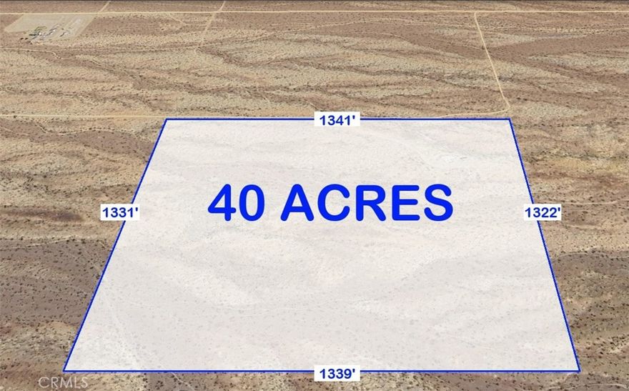 Spectacular 40 acre parcel overlooking Silver Lakes and gorgeous desert views.  A home was previously on this parcel as utilities are present.  Great opportunity to build new or sub-divide and build several homes.  With the BNSF project coming soon , housing will be in demand in this area.