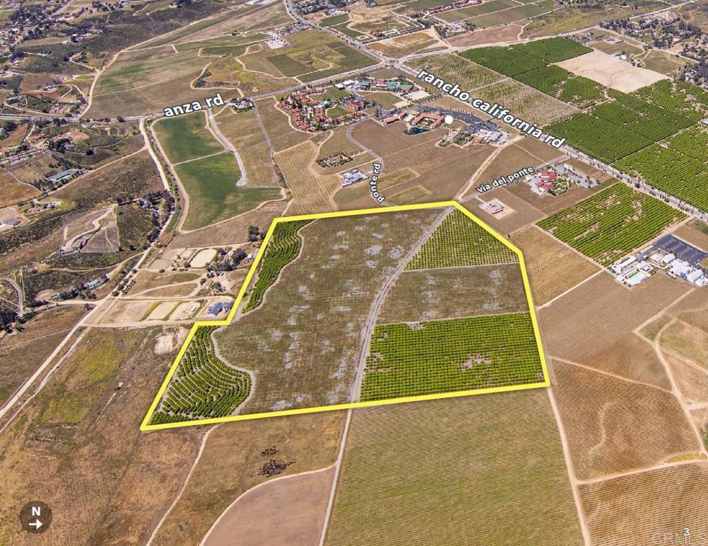 The subject property is approximately 64.63 acres of agricultural land located along the renowned Winery Row in Temecula Valley Wine Country. This property is currently operating as a 23-acre grapefruit grove. There are currently three varietals, including 10 acres of Ruby Red Grapefruit, 7 acres of Star Ruby Grapefruit and 6 acres of Flame Grapefruit. Permitted uses include vineyards, groves, bed & breakfast, hotel, day spa, single family home development and more.