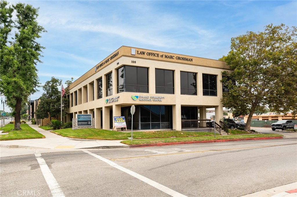 2-story professional office building located at the bustling corner of downtown Upland, overlooking the historic Euclid Blvd. with constant high traffic flow and a prime location in the sought-after Upland Submarket. Easy access to I-10 Freeway. Whether you're expanding or starting fresh, this premier spot offers everything your business needs to thrive in a fast-paced, high-demand area. Ground floor suite 100 is available for lease, approx. 1,192 square feet, features reception area, bullpen, 1 private office and conference room.