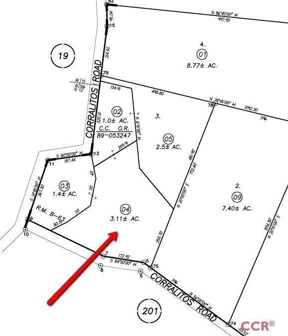 Rural vacant lot on Corralitos Rd on the right side just past Left Lane. No well. Approximately 3 acres.