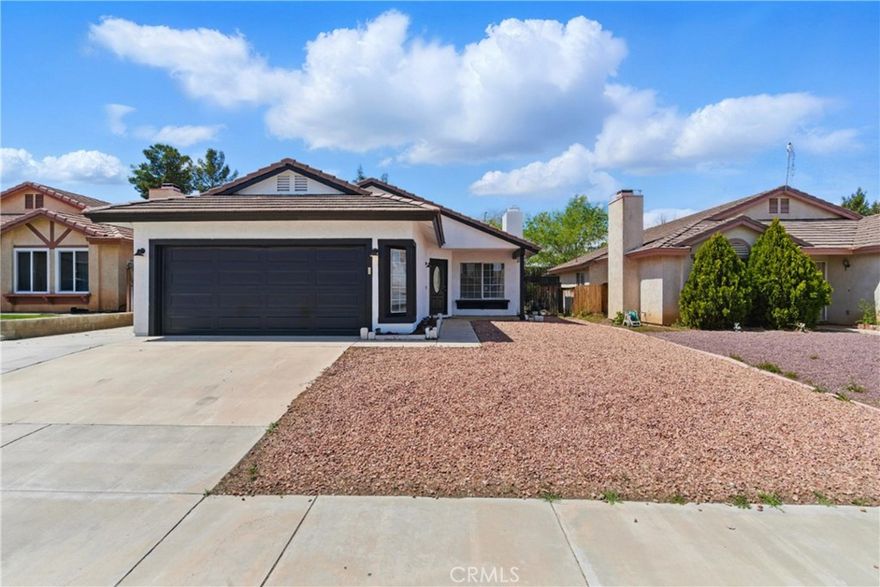 Welcome to this charming single-family home located at 12412 Goldstone Drive in Victorville, CA. This cozy residence features 3 bedrooms and 2 bathrooms, offering a comfortable layout perfect for everyday living.



The spacious family room includes a welcoming fireplace, creating a perfect setting for relaxing evenings. The kitchen provides ample cabinet space to meet all your storage needs. Ceiling fans are installed in every room to ensure year-round comfort. A convenient laundry area is located in the attached two-car garage.



Step outside to a generously sized backyard with a covered patio, ideal for outdoor gatherings and entertaining. Additional features include a large two-car garage, a durable tile roof, and plenty of backyard space designed for fun and relaxation.





With convenient access to major freeways, commuting to surrounding areas is easy and hassle-free. This home beautifully combines comfort, convenience, and an excellent location — ready for you to make it your own.