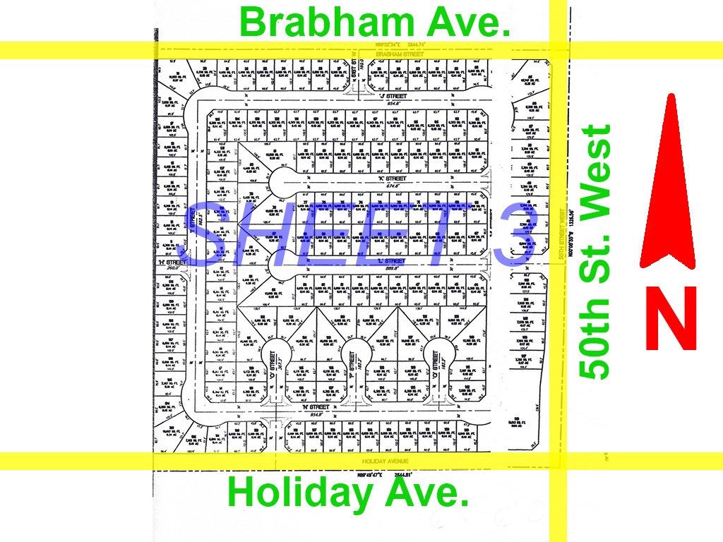 50 Street W to 55 Street West On Holiday Avenue