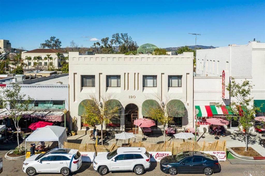 Located in the heart of Historic Grand Avenue, built in 1913 and completely renovated in 1979. There are 14 office suites, 14,303 square feet of office space. Office rentable square feet range from 207sqft to 2300sqft. There are 12 separate meters, fire sprinkler system, an elevator and restrooms on both floors. Within walking distance of Escondido City Hall, California Center for the Arts, Escondido and Maple Street Plaza. Ample public parking available behind building.