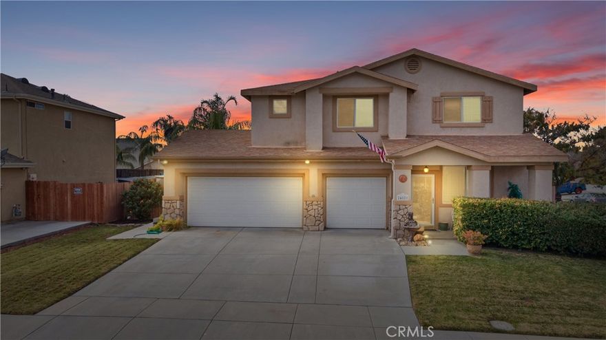 Step into this exceptional residence in the esteemed Valle Vista neighborhood. Boasting 4 bedrooms and 2.5 baths across a generous 2,555 sq. ft., this corner lot haven offers a lifestyle of comfort and relaxation. As you arrive, a three-car garage welcomes you, hinting at the convenience and space that awaits inside. The heart of the home lies in the well-appointed kitchen, featuring an island and seamlessly opening to the family room adorned with a captivating stone fireplace. A beautiful living room and formal dining area provide a stylish backdrop for both daily living and entertaining. Guest bedroom with a huge closet/storage, offering flexibility and convenience. An adjoining bath adds to the functionality of the main floor. Ascend the stairs to a loft, creating a versatile space ideal for relaxation or work. The spacious master bedroom becomes your private retreat, accompanied by an ensuite master bath featuring a double vanity and two walk-in closets for his and hers. The convenience of an upstairs laundry room adds a practical touch.

Step outside to an expansive backyard on a huge lot, featuring a saltwater pool adorned with three waterfalls and a step reef, surrounded by picturesque palm trees. This outdoor oasis is designed for entertainment and relaxation, making it the focal point for gatherings and celebrations. With no HOA restrictions, revel in the freedom and flexibility this property provides. Enjoy the short distance to parks, schools, shopping centers, Soboba, and the nearby fire station, adding to the convenience of this exceptional location. This is more than a home; it's a statement of refined living in Valle Vista, where every detail has been meticulously crafted to elevate your lifestyle. Welcome home to a perfect blend of comfort, style, and convenience.