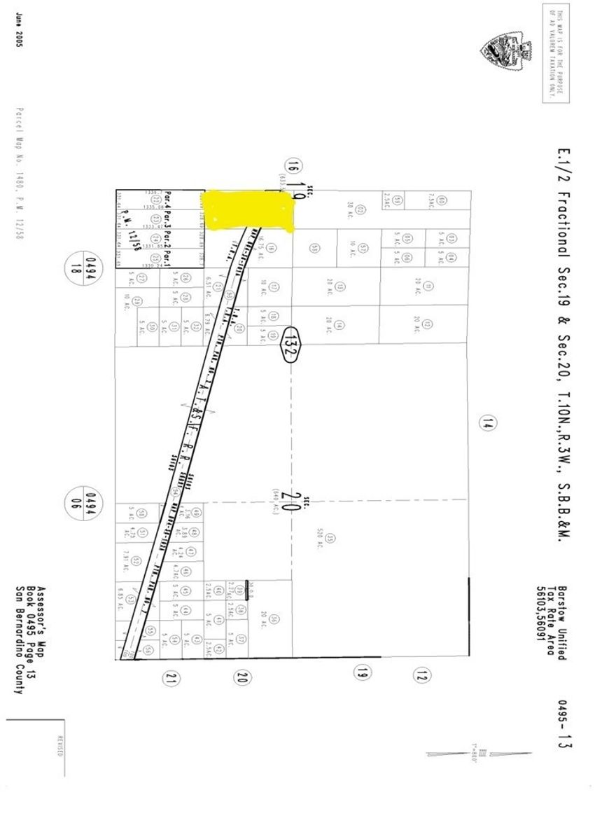This property is located on both sides of the east and west railroad track.  Big piece of Land for such a good price.  Seller may carry if the offer is right.