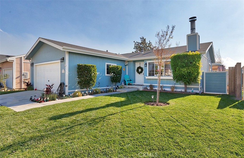 This Charming Two Bedroom Two Bath Manufacture Home is located in desirable Canyon View Estates. A guard gated community with amenities that include pools, spa, community clubhouse, play area and sport courts. This home has been upgraded in many ways. The kitchen features stainless steel appliances, granite counter tops decorator tile back splash and updated recessed lighting. The open floor plan features a family room with vaulted ceiling, fireplace and ceiling fan. Large master bedroom has ceiling fan,sliding glass doors to rear yard. New carpet to be installed in both bedrooms before close of escrow. Master bath has been remodeled with new tile flooring. Siles stone counter top, Kohler sinks and fixtures. Sunken bath and walk in shower with beautiful custom glass shower door and Moen shower head. Second bath also remodeled with high end fixtures, new medicine cabinet and custom glass tub enclosure. Second bedroom will also have new carpet before close of escrow. Gated yard has great outdoor living space and grass. Home was recently repainted and has two nice side yards. This home is perfectly situated near great parks, shopping, award winning schools, and is commuter close to HWY 14 and the Via Princessa Metro-link Station. It is a truly great place to call home. Buyer to verify all info.