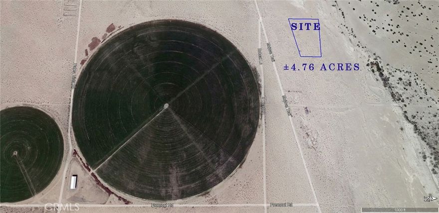 ±4.76ac Vacant Land Offering located just one half mile East of paved Harvard Rd and just North of Bobcat Ln.  Less than 3 miles south of Interstate 15.  Set amongst many former alfalfa fields this is a beautiful location for a small family farm.  Power lines run in close proximity to the property.