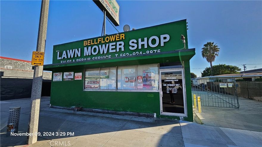 Great location with awesome exposure from the street. Current owner is running a Lawnmower Service and Sales business. Plenty of room for parking and showroom is huge. Great location for any retail or auto related business or light industrial work. Please check with the city for use cases.