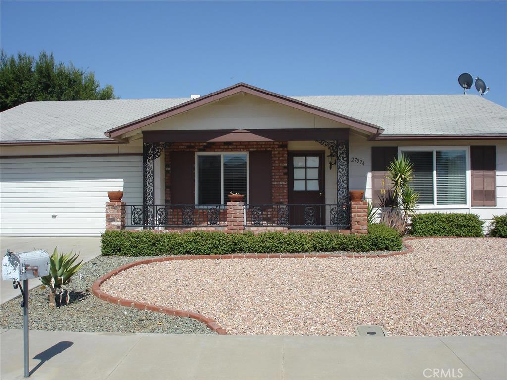 Senior home in highly sought after Presley Area of Sun City well priced and turnkey or ready for your own touches. Cozy fireplace in family room right off kitchen with lots of cabinets and laminate countertops. Formal Living room and dining room ready for entertaining and beautiful backyard for your gardening pleasure all done with drought tolerant plantings.....Hurry in this will go quickly!