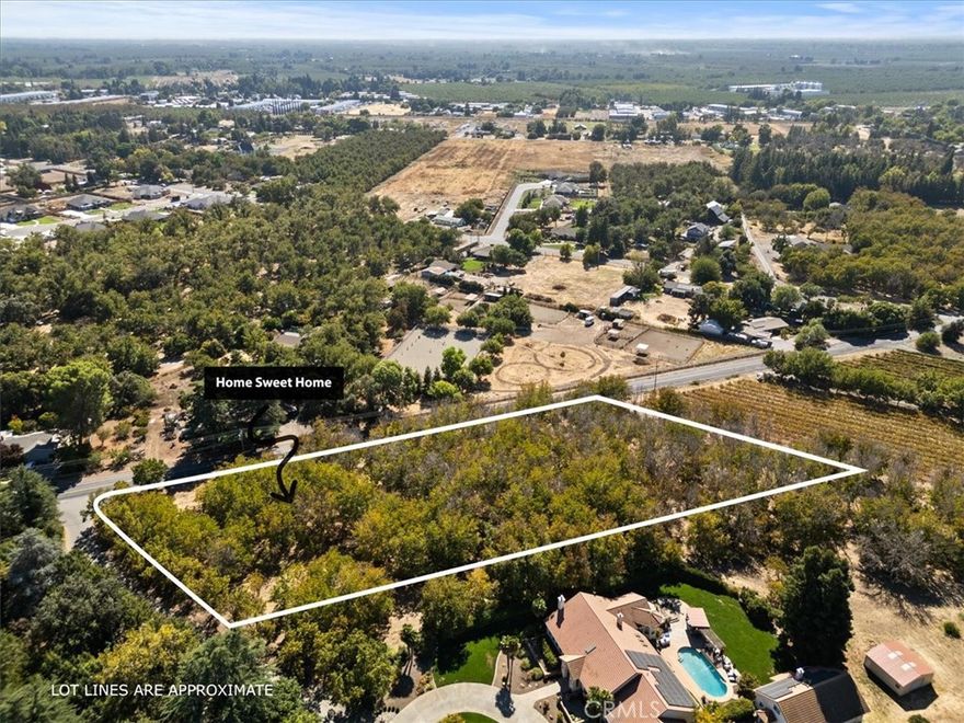 Discover this stunning 2.5 acre building lot located on a serene cul-de-sac in North Chico. Zoned VLDR-2.5, this property boasts excellent Almendra Loam soil, perfect for your dream home and garden.  Surrounded by luxury residences, you'll enjoy a quiet country feel while still being just minutes away from town amenities.  Don't miss this exceptional opportunity to create your perfect retreat.