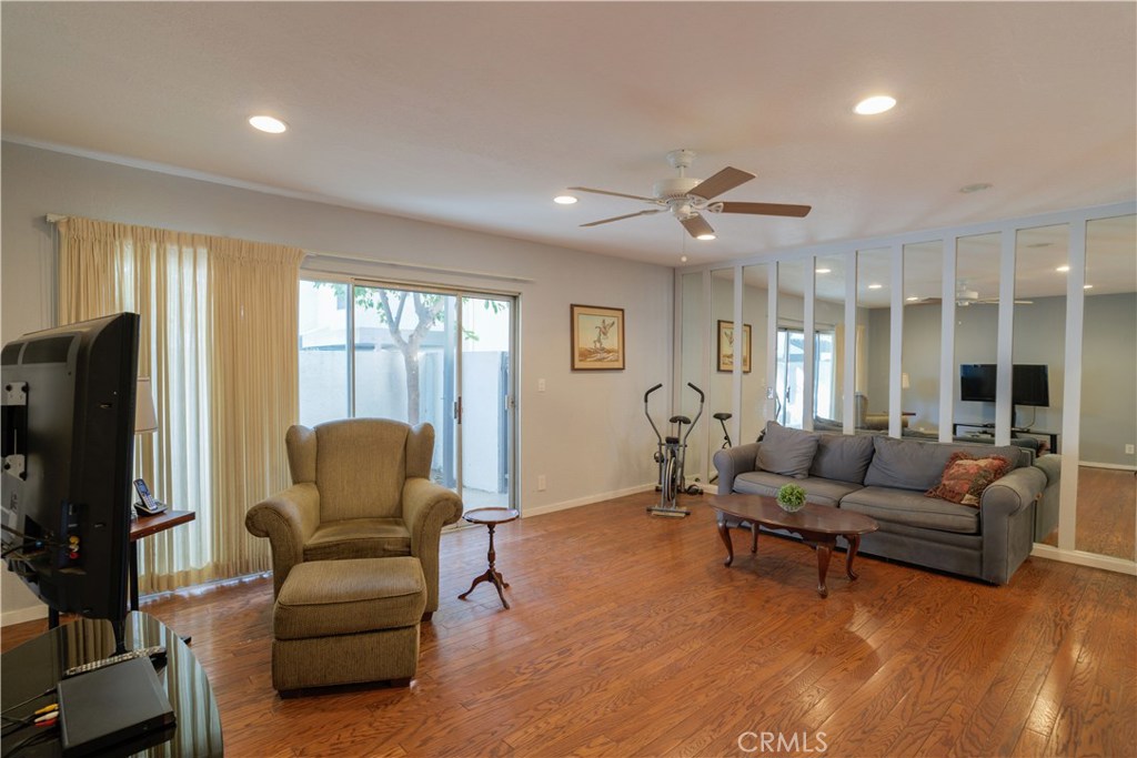 Welcome to this beautiful 2-story condo in the Bixby Green Gated Community 3 good sized bedrooms upstairs with 2 full baths and an additional 1/2 bath downstairs perfect for entertaining. The flow of this spacious home is cozy and great for entertaining. This townhome has laminate floors, baseboard, a laundry closet with Washer / Dryer connections, recessed lighting, galley kitchen, large patio opening up to huge greenbelt. This gated Community has a pool and jacuzzi and is located in west garden grove, surrounded by top notch schools. This is a must see and will go fast!