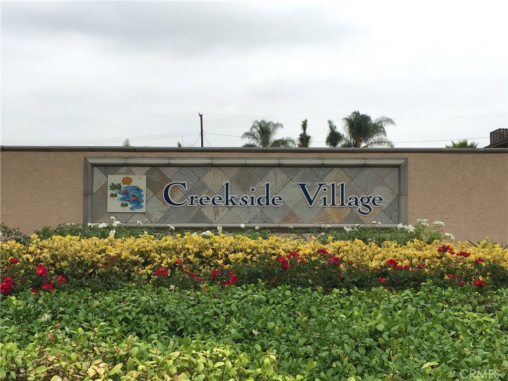 Turnkey Upper Level Creekside Village Condo, 660 sqft of living space,Turnkey 1 bedroom, 1 bath, Large walk in closet with built in organizers. Beautiful kitchen, has nice Tan Granite counters, Unit includes Stove, Microwave. Brand new interior paint & Carpet. Secure gated complex, 4 sparkling association pools, BBQ areas. Unit has 1 covered parking space & 1 outside for easy access to unit & on site laundry rooms. Hoa dues include, Gas,Water,Maintanence around complex.
