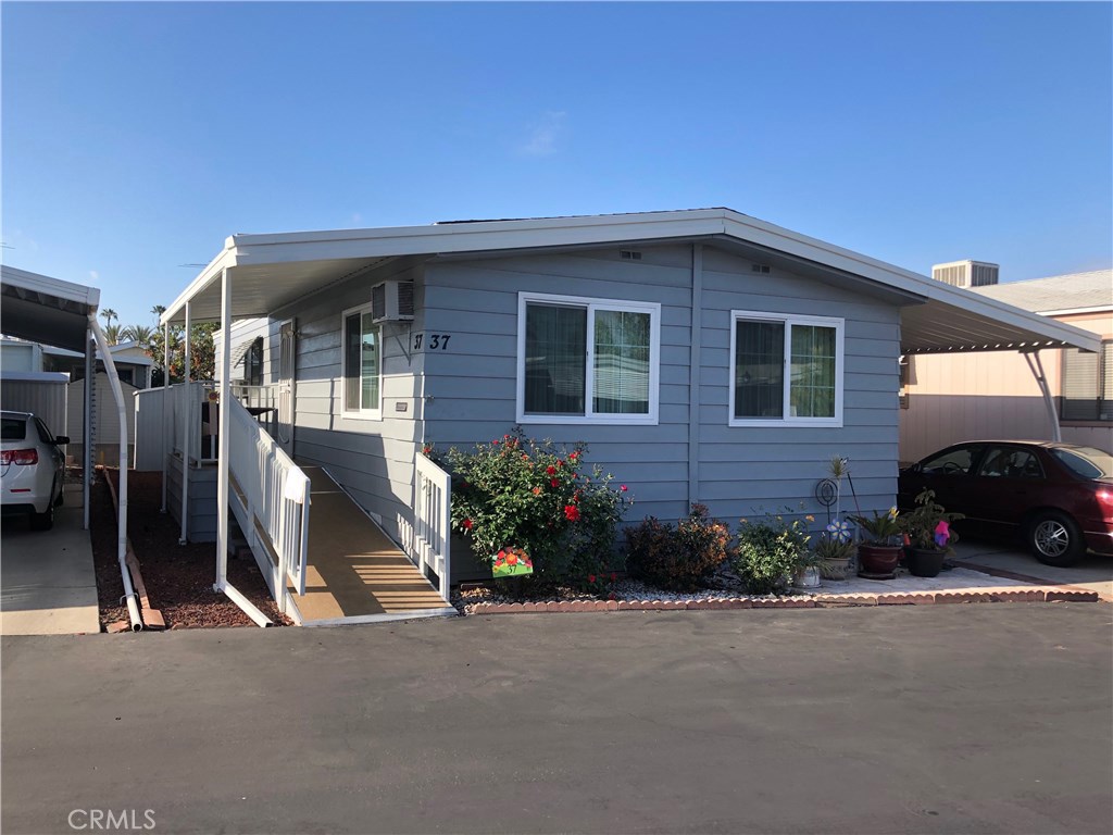 The home is located in the senior community of Orange Village with an open Clubhouse, sparkling pool, equipped with two pool tables and gym in the recreation room, a huge TV in the puzzle room, kitchen and bingo/meeting area open for rental for events and park laundry facility. A convenient side gate to access the shopping mall adjacent to the park, dine, shop and bank with a mere few minutes walk. Two Small sheds at the back. Low Space rent.
Nicely upgraded inside with energy efficient windows, built-ins in bedrooms, upgraded bathrooms and tub enclosures. Lage size master Bathroom.
A must see!