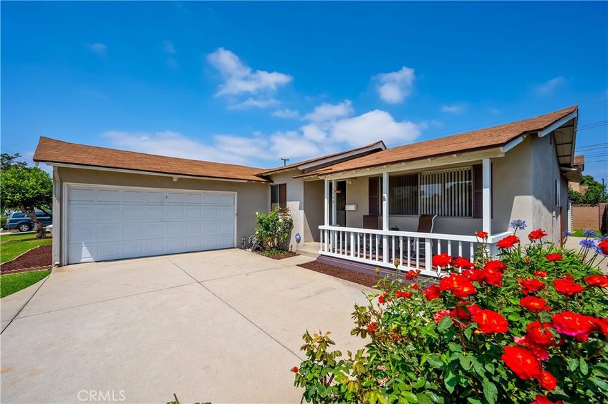 Do not miss this opportunity to own a wonderful home in this quiet community in the great city of La Puente!  Since it was built, this charming home has been lovingly lived in and cared for by the same owners and it is now ready for the new residents that will bring their passion and creativity to truly make it their own.  As you make your way to the home, you will quickly notice the abundant driveway space and beautiful front porch that can be used to enjoy your morning coffee or while relaxing in the evening.  As you enter, you will be greeted by large open living spaces and a great kitchen layout that is perfect to use as your canvas to create the perfect home you have been imagining.  This home boasts three sizable bedrooms and two full bathrooms with windows throughout the home flooding it with natural light.  You will be stunned by the beautiful backyard space, large covered patio area, lush greenery, fresh flowers and sizable lot that gives you the ability to enjoy time with friends and loved ones.  This lovely home also features central A/C to ensure comfort during the warmer months as well as a prime location within the community and walking distance to the prestigious Bishop Amat High School.  Welcome Home!