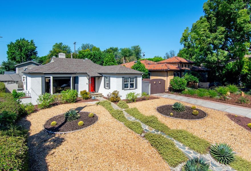 On a pretty tree-lined street, in the heart of Burbank's Rancho Equestrian District, this remarkable property seamlessly combines the equestrian lifestyle with the convenience of urban living.  The sunny and bright main house offers 2 bedrooms plus a den and two bathrooms.  Spacious living room with picture window.  Open remodeled kitchen with stone counters, nook area and island with seating, 2nd sink and wine fridge.  Den/media room is off kitchen with cozy fireplace and glass sliding doors leading to outdoor patio for gatherings and relaxation - whether it's sipping your morning coffee or watching the sun set over the Griffith Park hills.  



Above the newer detached garage, there is a separate approx. 300 sqft office space with a ½ bath and its own private access, completed in 2014.

Just over 7,400 sqft lot, zoned for keeping 2 horses.  Opens to the horse alley for easy loading or quick access to the trails.  Spacious well maintained cinder block barn with in/outs is perfectly situated so you can watch your horses from the media room/den or back patio.  Additional hay storage and tack room building provides ample storage.  Short drive to the shops and restaurants of Toluca Lake, Whole Foods, and all the studios: Disney, Warner Bros, Cartoon Network, Nickelodeon, Universal/NBC.  Nearby parks, ice skating, tennis, basketball, the Los Angeles Equestrian Center, and quick access to the 50+ miles of trails in Griffith Park.  Legendary Burbank schools/services.  This is where you dream of living!