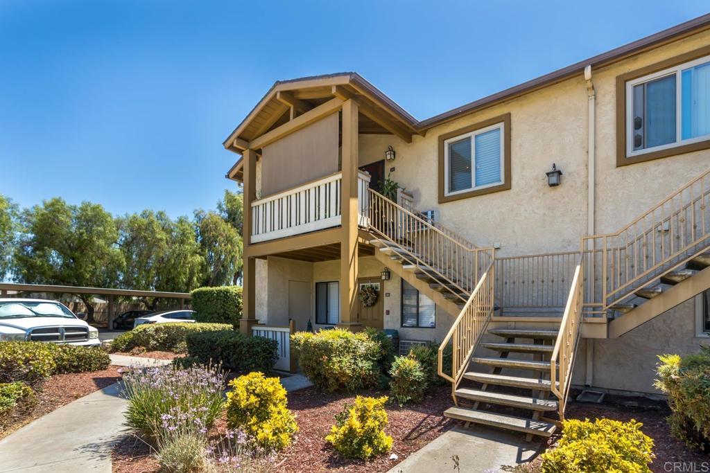 RECENTLY FHA APPROVED Turnkey 1-Bedroom Condo in Gated El Cajon Community — Ideal for First-Time Buyers or Investors. Welcome to Alder Woods, a quiet, gated community in El Cajon offering resort-style living at an incredible value. This move-in-ready 1-bedroom, 1-bathroom upper-level condo is perfect for first-time buyers, downsizers, or savvy investors. Step inside to an open, airy layout featuring plush carpeted living areas, stylish tile flooring in the kitchen and bath, and sleek granite countertops. The private balcony is perfect for morning coffee or relaxing evenings, and the in-unit washer and dryer add everyday convenience. The community amenities are a true highlight — enjoy a sparkling pool and spa, BBQ grills for weekend gatherings, a playground, and lush green spaces. The HOA covers water, sewer, trash, and security cameras, making this a low-maintenance lifestyle.